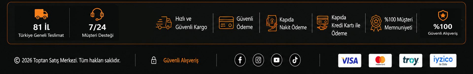 Güvenli alışveriş ve ödeme seçenekleri